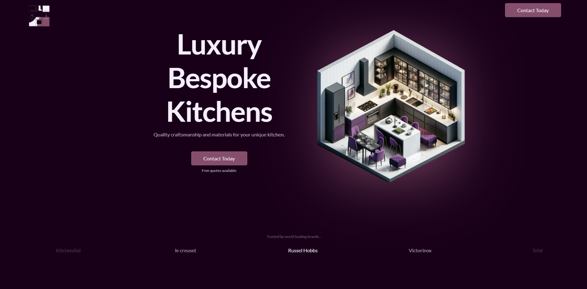 home page of Kitchenology