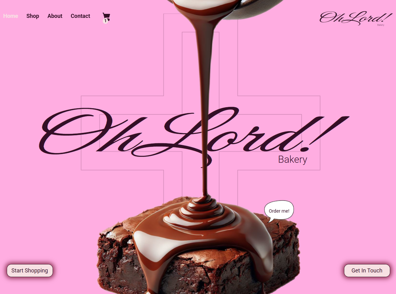 home page of oh lord bakery